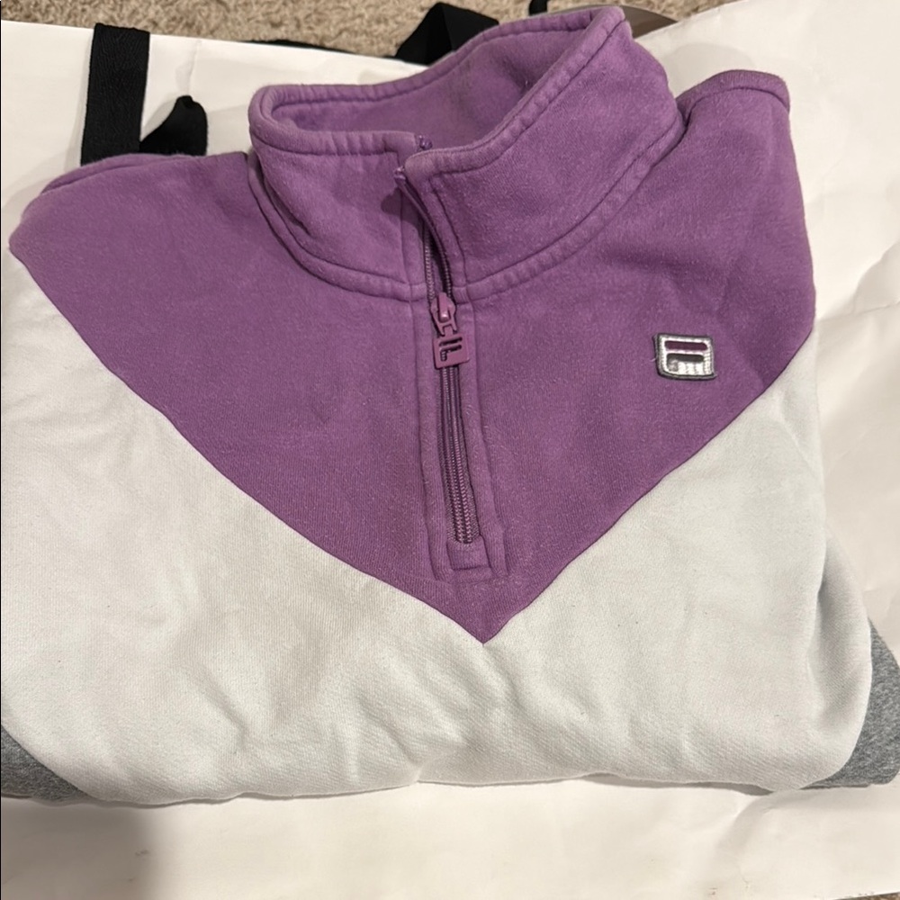 Women's Purple and Gray Sweater